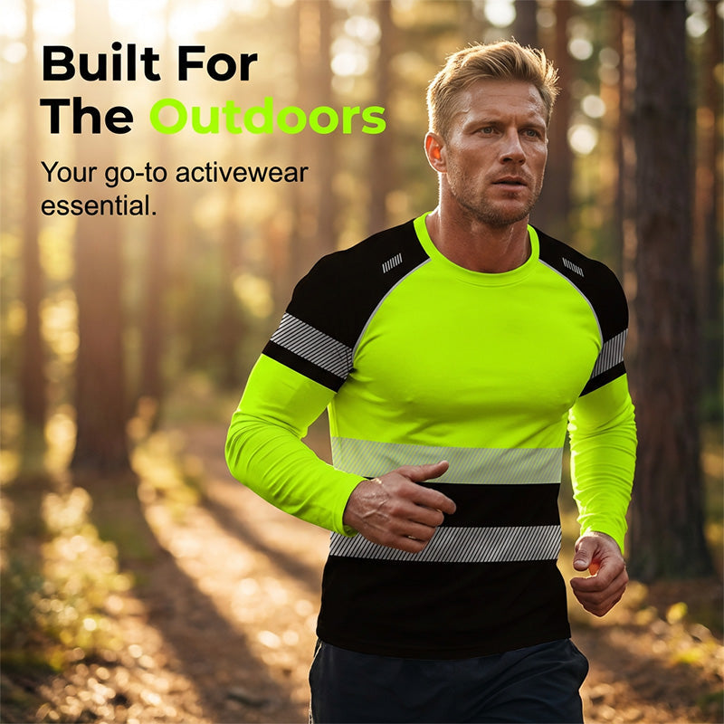✨ Men’s 3D Printed Active Shirt – High-Visibility, Breathable, Athletic Fit 🌿