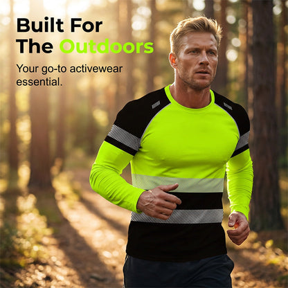 ✨ Men’s 3D Printed Active Shirt – High-Visibility, Breathable, Athletic Fit 🌿