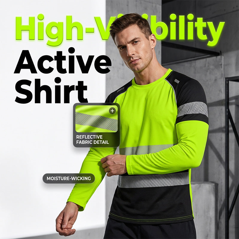 ✨ Men’s 3D Printed Active Shirt – High-Visibility, Breathable, Athletic Fit 🌿