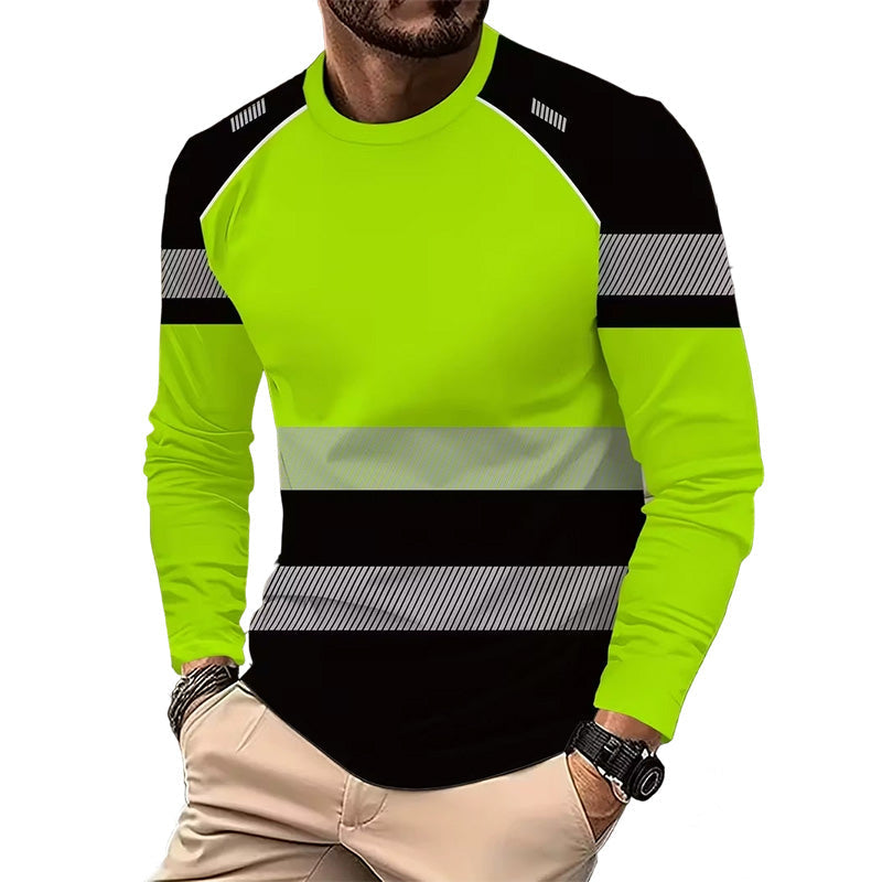 ✨ Men’s 3D Printed Active Shirt – High-Visibility, Breathable, Athletic Fit 🌿