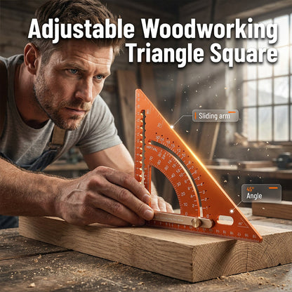 📐✨ Precision Woodworking Triangle Square – Alloy, Adjustable, Anti-Rust 🛠️