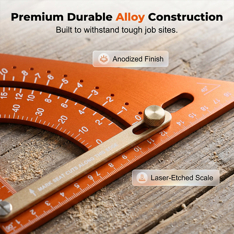 📐✨ Precision Woodworking Triangle Square – Alloy, Adjustable, Anti-Rust 🛠️