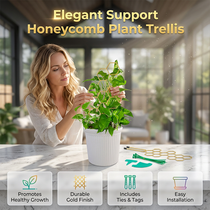 🌿 Honeycomb Plant Trellis – Rust-Proof, Stackable, Easy Install 🐝