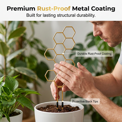 🌿 Honeycomb Plant Trellis – Rust-Proof, Stackable, Easy Install 🐝