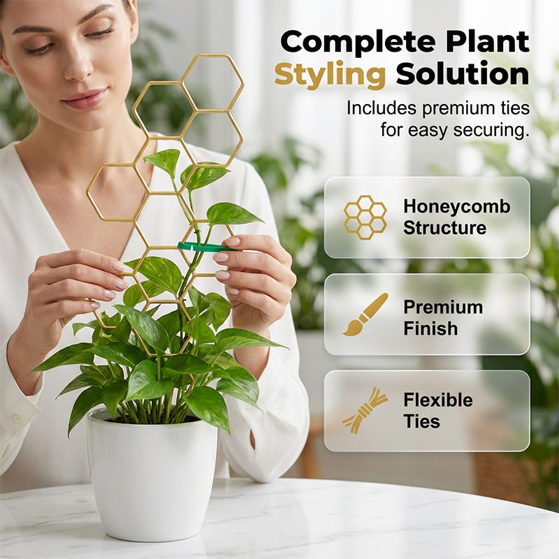 🌿 Honeycomb Plant Trellis – Rust-Proof, Stackable, Easy Install 🐝