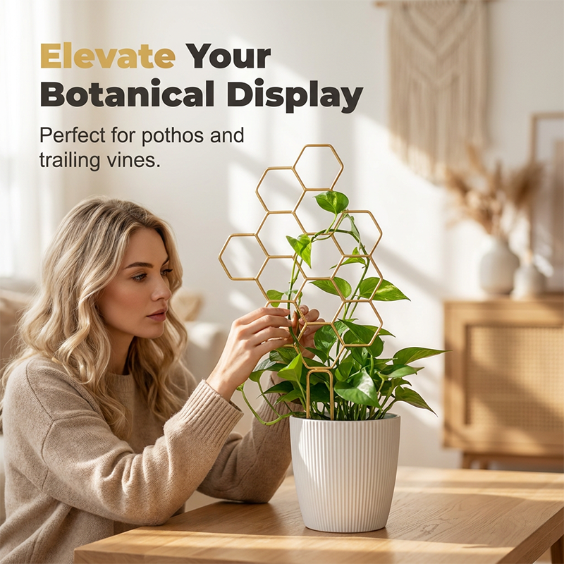 🌿 Honeycomb Plant Trellis – Rust-Proof, Stackable, Easy Install 🐝