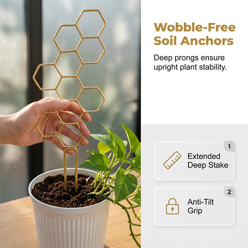 🌿 Honeycomb Plant Trellis – Rust-Proof, Stackable, Easy Install 🐝