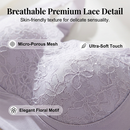 ☁️Women’s Lifting Soft Support Anti-Sagging Lace Bra – Wireless Support