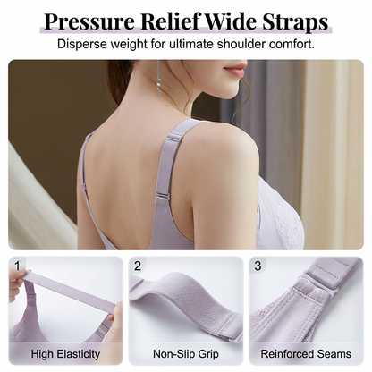 ☁️Women’s Lifting Soft Support Anti-Sagging Lace Bra – Wireless Support