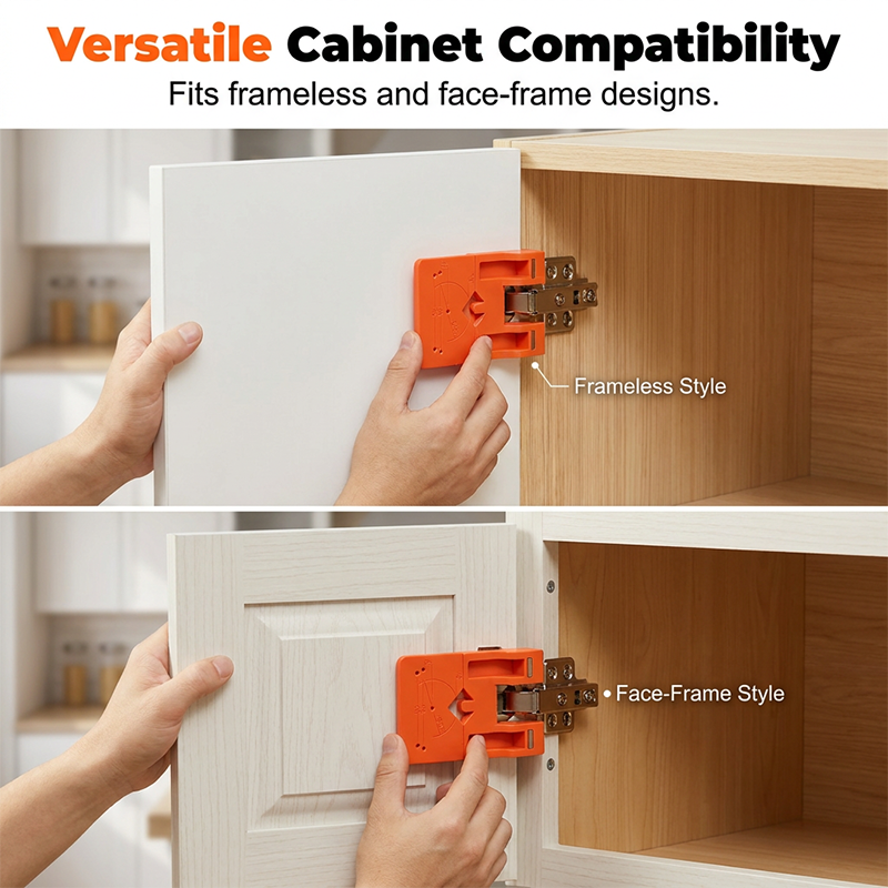 🔧✨ Cabinet Door Hinge Drilling Guide – Magnetic Clamp, Precise Alignment, 35mm 🪚