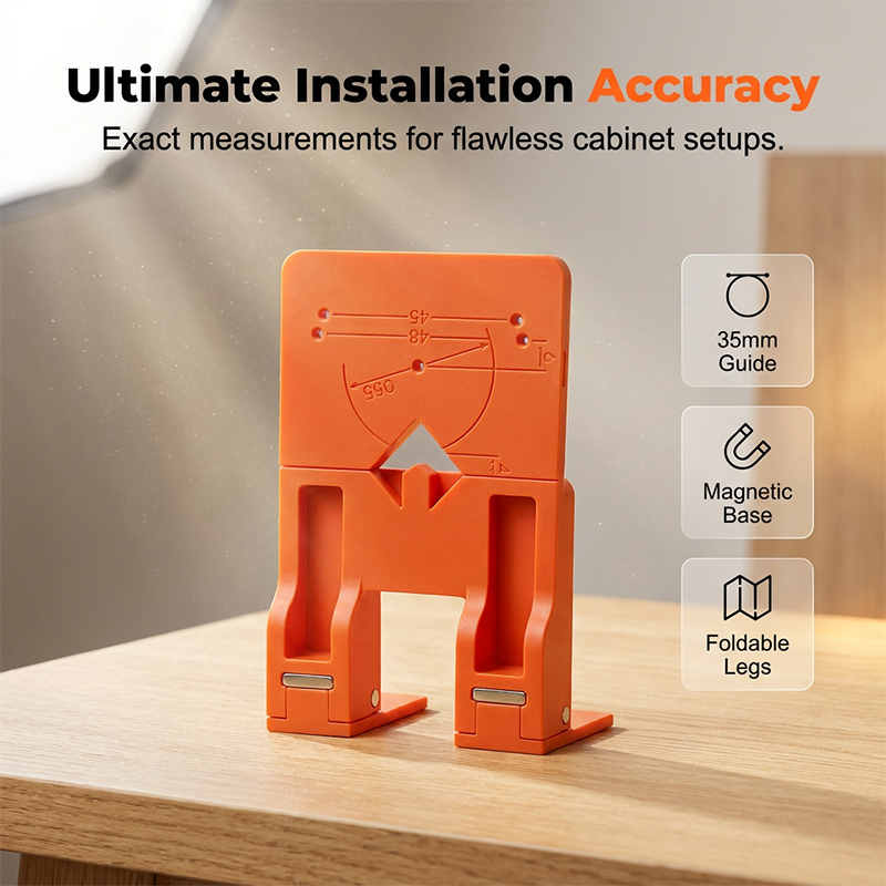 🔧✨ Cabinet Door Hinge Drilling Guide – Magnetic Clamp, Precise Alignment, 35mm 🪚