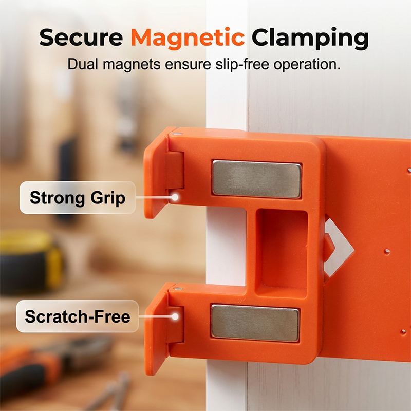 🔧✨ Cabinet Door Hinge Drilling Guide – Magnetic Clamp, Precise Alignment, 35mm 🪚