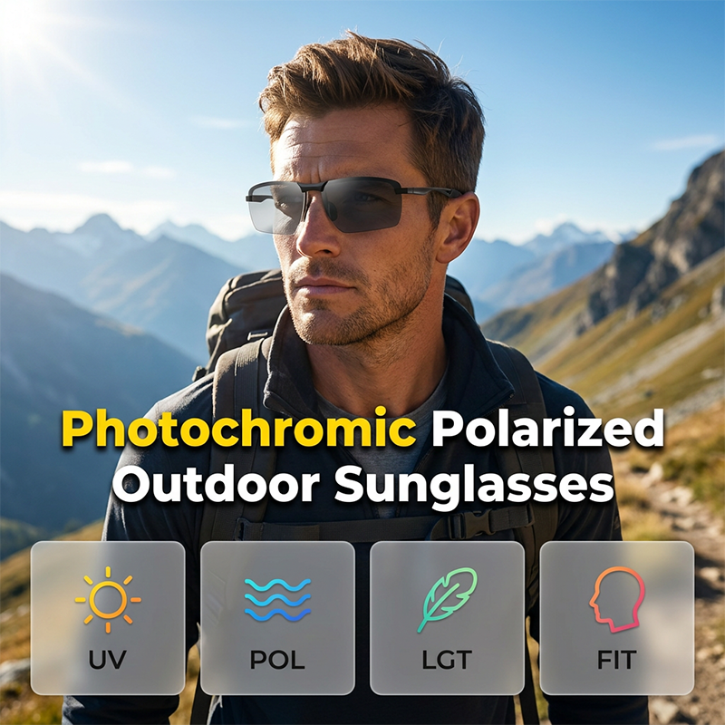 💥Outdoor Photochromic Polarized Sunglasses