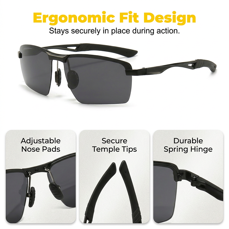 💥Outdoor Photochromic Polarized Sunglasses