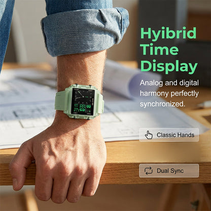 ✨Waterproof Transparent Digital Watch – 50M Rating, Luminous Display, Hybrid Time