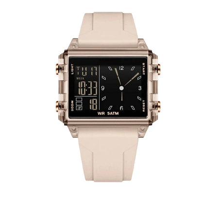 ✨Waterproof Transparent Digital Watch – 50M Rating, Luminous Display, Hybrid Time