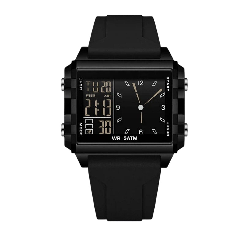 ✨Waterproof Transparent Digital Watch – 50M Rating, Luminous Display, Hybrid Time