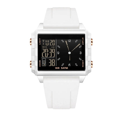 ✨Waterproof Transparent Digital Watch – 50M Rating, Luminous Display, Hybrid Time
