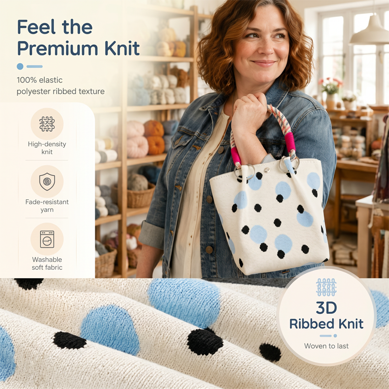 👜Cute Polka Dot Handbag for Women – Classic Dot Print, Roomy, Everyday Chic ✨