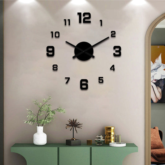 🕰️3D DIY Luminous Acrylic Wall Clock Set – Silent Movement, Drill-Free, Custom Size ✨