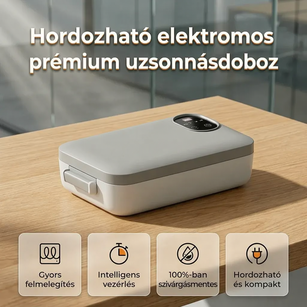 📢📢 Most 50% kedvezmény! 🍱⚡ Önmelegítő hordozható elektromos ételtartó 🔋🌡️