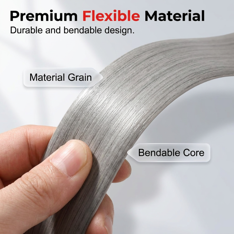 ✨ Self-Adhesive Floor Transition Strip – Flexible PVC, Peel-and-Stick, Smooth Finish 🚪