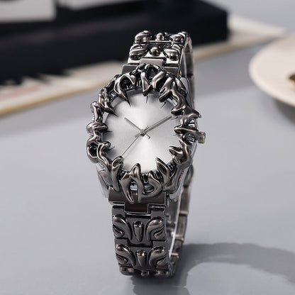 ⌚Creative Claw-Shaped Quartz Watch for Men – Red Dial, Sculptural Bracelet, Statement Style 🔥