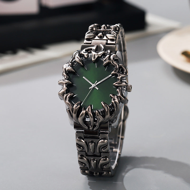 ⌚Creative Claw-Shaped Quartz Watch for Men – Red Dial, Sculptural Bracelet, Statement Style 🔥