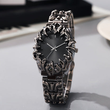 ⌚Creative Claw-Shaped Quartz Watch for Men – Red Dial, Sculptural Bracelet, Statement Style 🔥