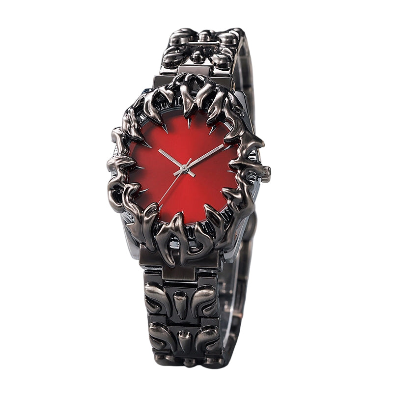 ⌚Creative Claw-Shaped Quartz Watch for Men – Red Dial, Sculptural Bracelet, Statement Style 🔥