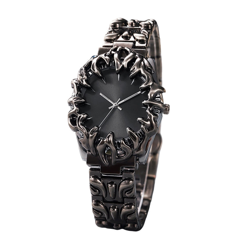 ⌚Creative Claw-Shaped Quartz Watch for Men – Red Dial, Sculptural Bracelet, Statement Style 🔥