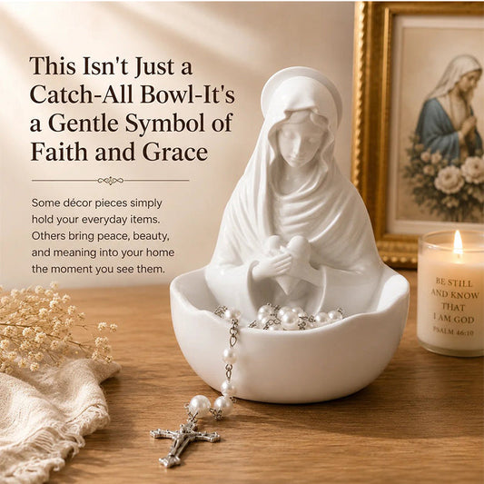 🧕Elegant Resin Ornament: Devotional Icon Decorative Bowl – Table Decoration
