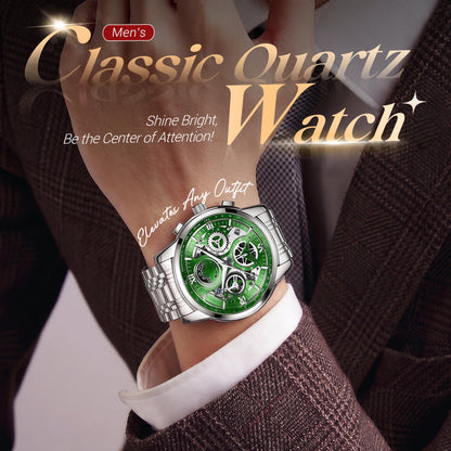 ⌚✨ Men's Classic Quartz Watch – Durable Band, Timeless Style 🖤