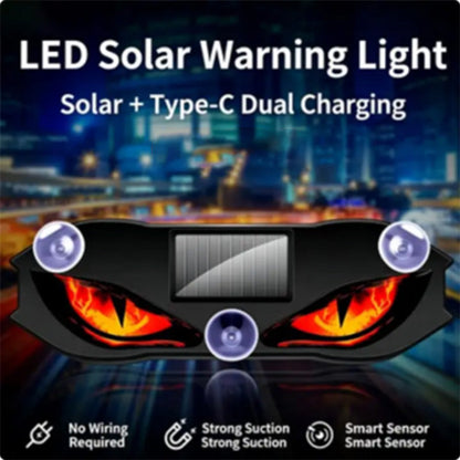 🚗🔆 Solar-Powered LED Car Warning Light! Solar-powered, weatherproof, automatic activation at dark – for more safety on the roadside. 🔥🛡️