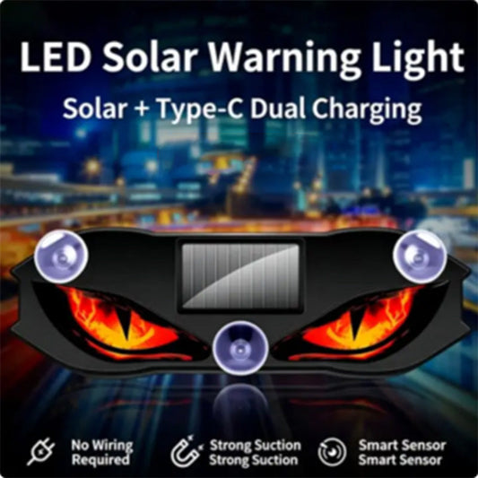 🚗🔆 Solar-Powered LED Car Warning Light! Solar-powered, weatherproof, automatic activation at dark – for more safety on the roadside. 🔥🛡️