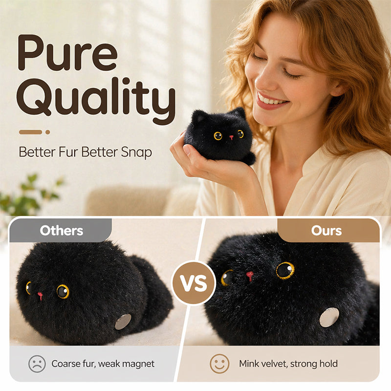 🧲 Cute Magnetic Plush Doll — Soft Fridge Magnet Toy | Adorable Kawaii Design🐈‍⬛🐘🐇