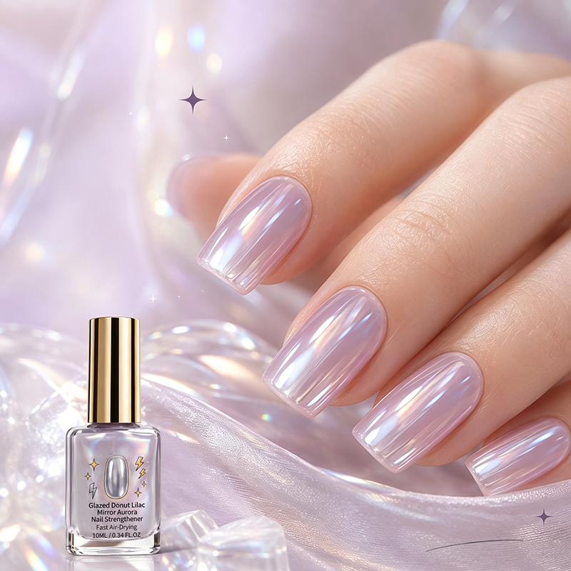 💅 Lilac Glossy Mirror Nail Strengthener