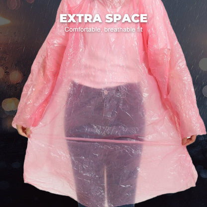 🌧️ Portable, disposable raincoat – ✨ Feather-light, instant protection, and a smooth, worry-free outing 🎒🏕️