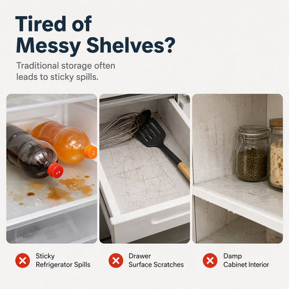 🧊 🛡️Waterproof Fridge Shelf Liners – Non-slip, easy-clean & food-safe – Keeps fridge shelves fresh & organized ✨