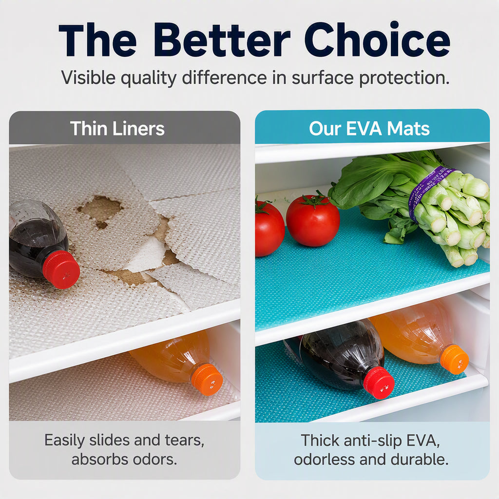🧊 🛡️Waterproof Fridge Shelf Liners – Non-slip, easy-clean & food-safe – Keeps fridge shelves fresh & organized ✨