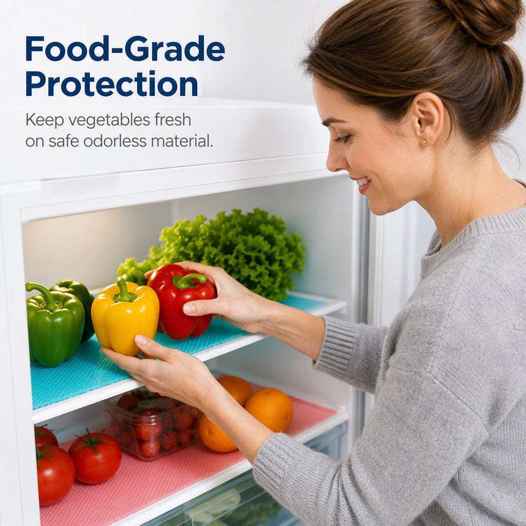 🧊 🛡️Waterproof Fridge Shelf Liners – Non-slip, easy-clean & food-safe – Keeps fridge shelves fresh & organized ✨