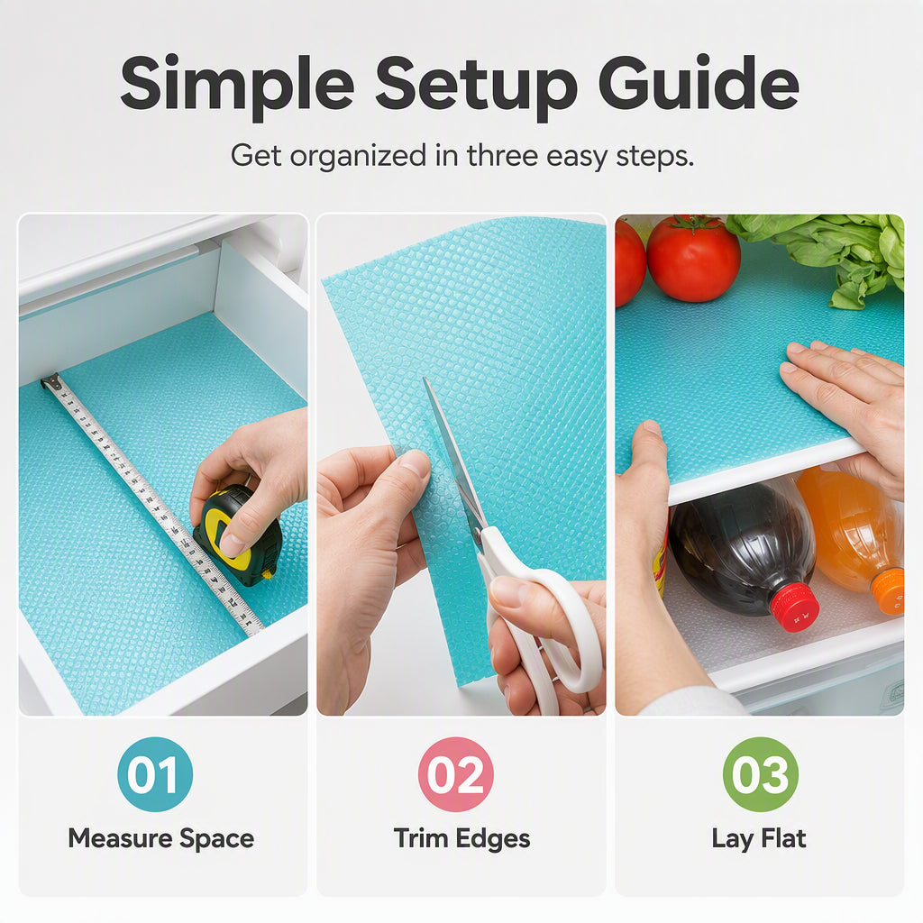 🧊 🛡️Waterproof Fridge Shelf Liners – Non-slip, easy-clean & food-safe – Keeps fridge shelves fresh & organized ✨