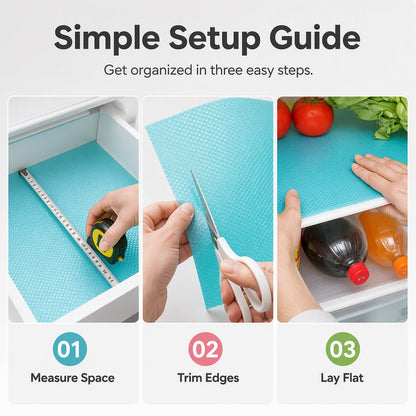 🧊 🛡️Waterproof Fridge Shelf Liners – Non-slip, easy-clean & food-safe – Keeps fridge shelves fresh & organized ✨