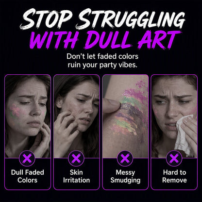 🔥 UV Glow Party & DIY Art Pens – Washable Fluorescent Skin Art Pen✨