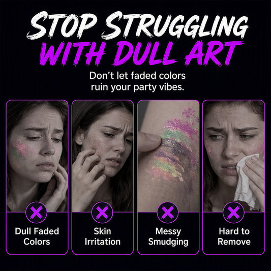 🔥 UV Glow Party & DIY Art Pens – Washable Fluorescent Skin Art Pen✨