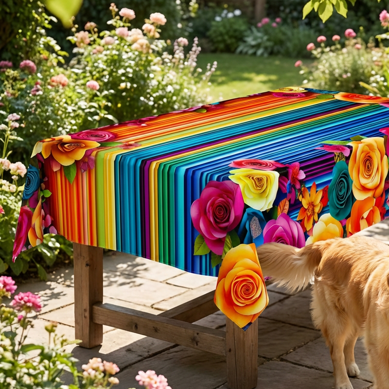 🍽️Waterproof Floral Print Tablecloth for Dining & Parties
