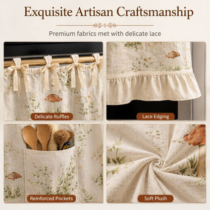🏡 Oven skirt with practical storage pockets – Keeps your kitchen utensils tidy and adds a decorative touch to your oven