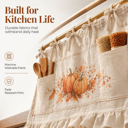 🏡 Oven skirt with practical storage pockets – Keeps your kitchen utensils tidy and adds a decorative touch to your oven