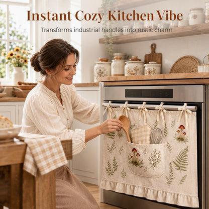 🏡 Oven skirt with practical storage pockets – Keeps your kitchen utensils tidy and adds a decorative touch to your oven