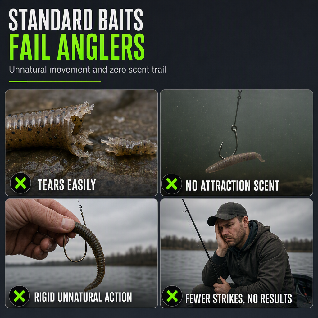🎣Simulation Earthworm Soft Fishing Lures – Scented, Lifelike, Durable 🌊